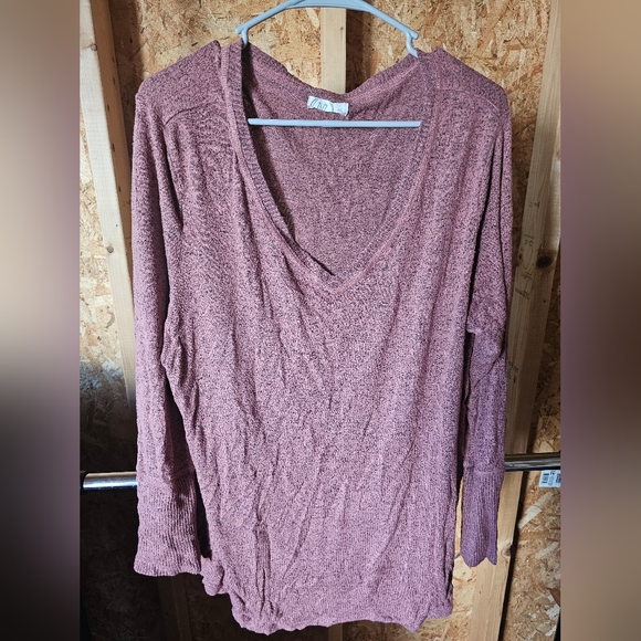 Maurices Dusty Pink V-Neck Blouse - Picture 1 of 2